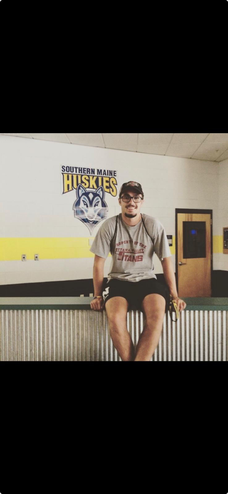 Johnny Kyte at the University of Southern Maine Huskies rink